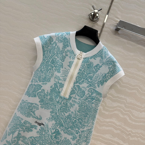 CD Dress Light Blue Viscose Polyester