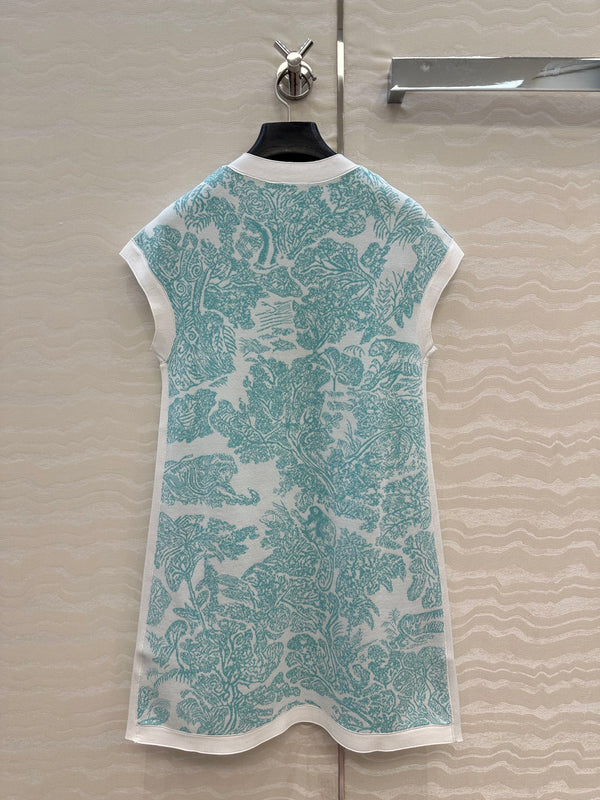 CD Dress Light Blue Viscose Polyester