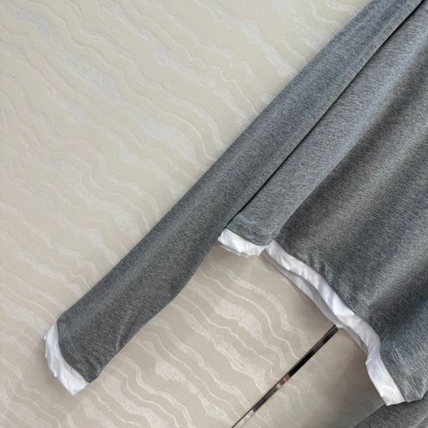 Prada Long-sleeved T-shirt Gray Cotton