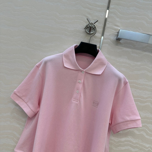Loewe Polo T-shirt Pink Polyester