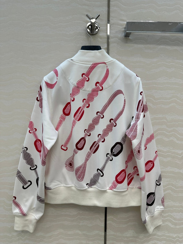 HM 25 Jacket White Mix Red Cotton 02663