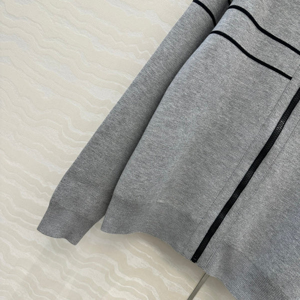 CD Hooded Jacket Grey Wool Cashmere