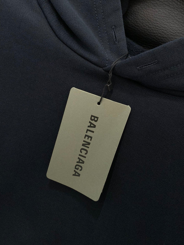 Balenciaga 25 Hoodie Navy Mix Red Cotton 0048