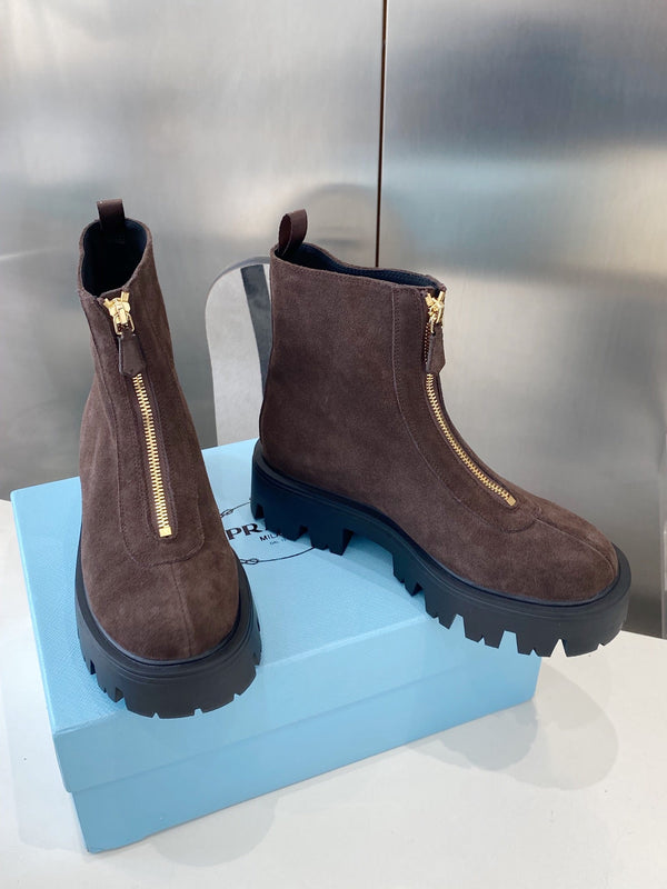 PRA classic slip-on boots dark chocolate suede 479021