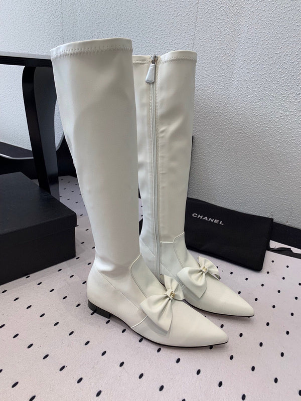 CC 25 Bow-knot Boot White Sheepskin 514068