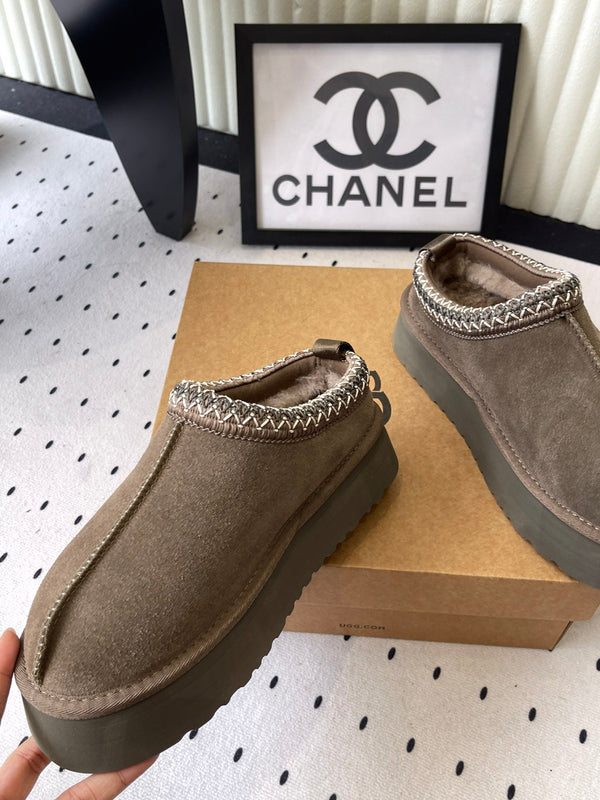 UGG TAZZ Slippers Chocolate Suede And Wool 514146