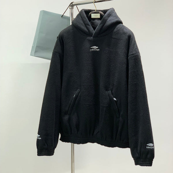 Balenciaga 25 Hoodie Black Lambwool 0055