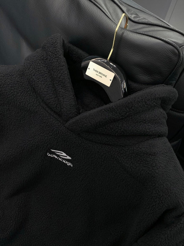 Balenciaga 25 Hoodie Black Lambwool 0055