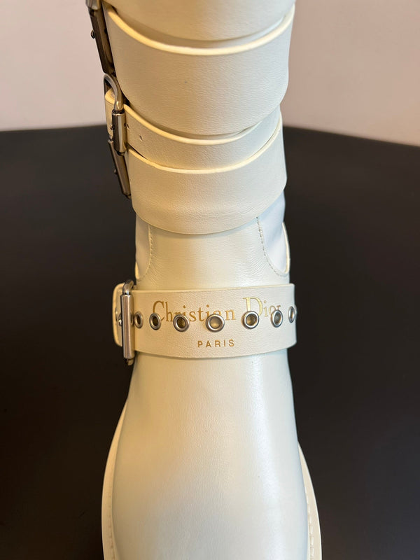 Dior 2025 Short Boot White Cowhide 501246