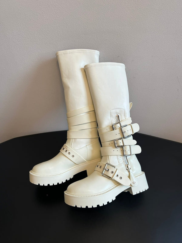 Dior 2025 Long Boot White Cowhide 501248