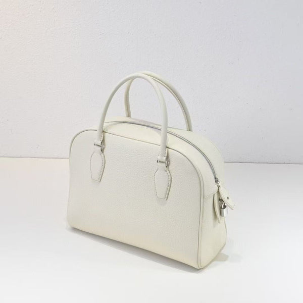 Borsa The Row India 32cm in pelle di vitello bianco sporco