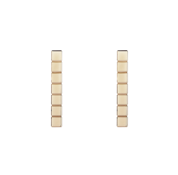 ICE CUBE PINK GOLD EARRINGS