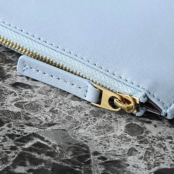 BV Pinacoteca Bag 43cm Sky blue Intrecciato Calfskin & Suede