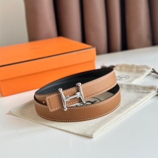 HM Mors H buckle & Reversible 24 mm belt Black Brown leather 125350