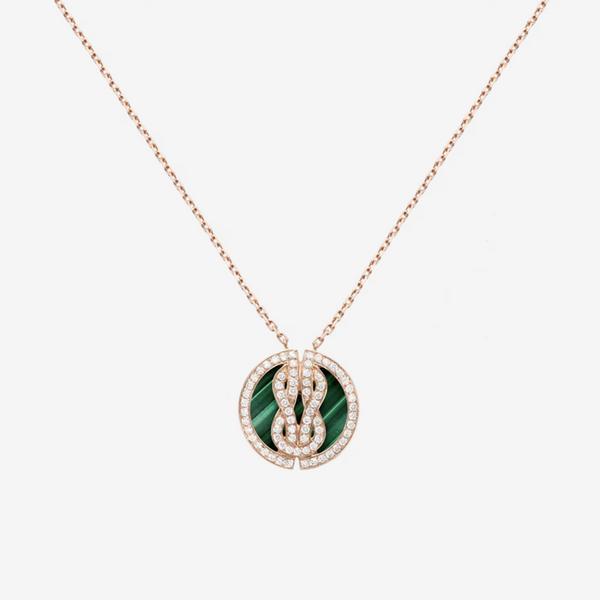 CHANCE INFINIE LUCKY MEDALS PINK GOLD NECKLACE