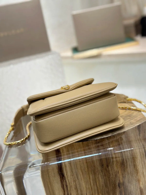 BVL Serpenti Reverse Top Handle 20cm Beige Calfskin GHW 188549