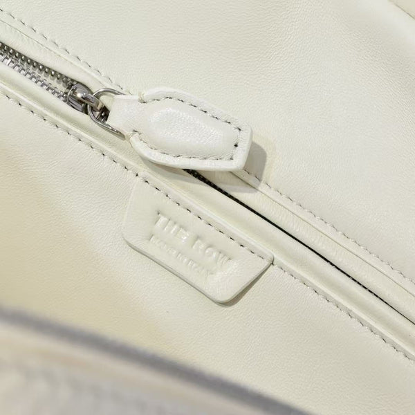 Borsa The Row India 32cm in pelle di vitello bianco sporco