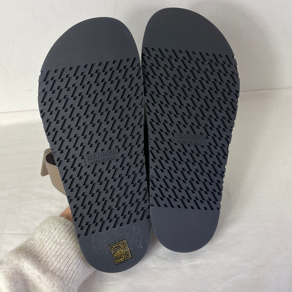 Sandalo HM Cyprus Etoupe in pelle Epsom