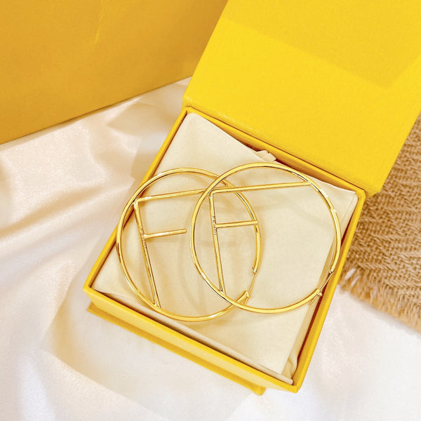 ORECCHINI CON LETTERA F IN ORO E DIAMANTI