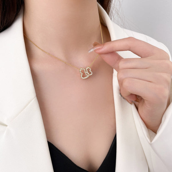 COLLANA CON DOPPIO DIAMANTE WULU