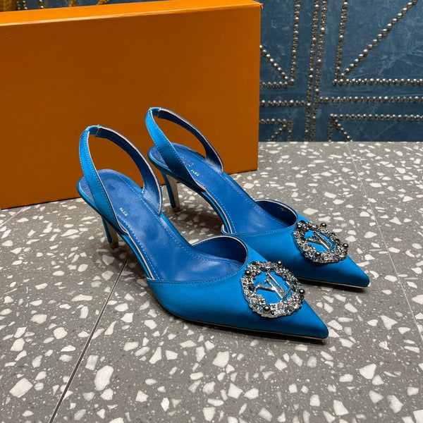 DÉCOLLETÉ LV MET SLINGBACK BLU