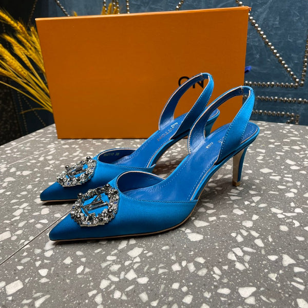 DÉCOLLETÉ LV MET SLINGBACK BLU