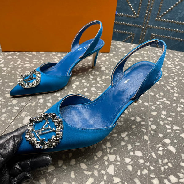 DÉCOLLETÉ LV MET SLINGBACK BLU