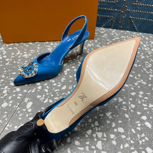 DÉCOLLETÉ LV MET SLINGBACK BLU