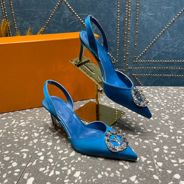 DÉCOLLETÉ LV MET SLINGBACK BLU
