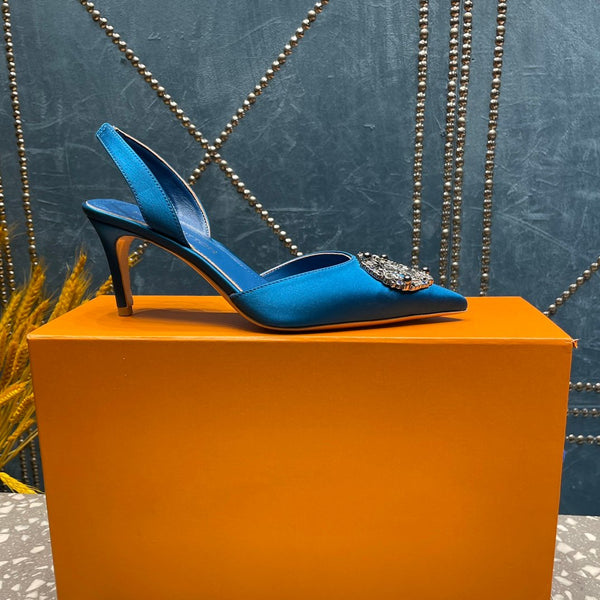 DÉCOLLETÉ LV MET SLINGBACK BLU