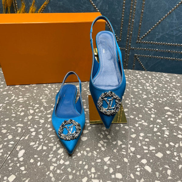 BALLERINA SLINGBACK LV MET BLU