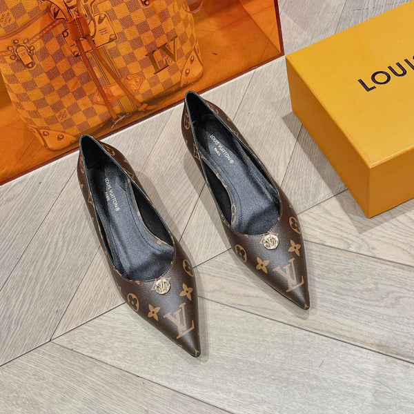 DÉCOLLETÉ LV CON TACCO BASSO SINGOLO IN TELA MONOGRAM