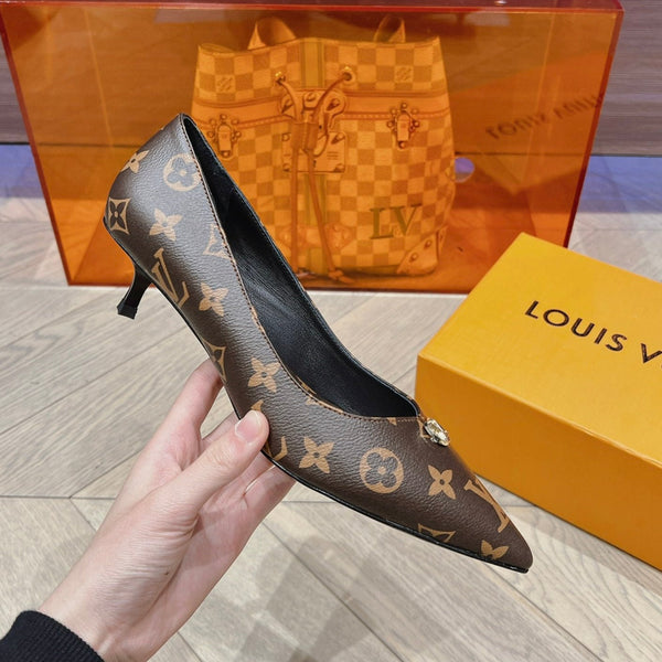 DÉCOLLETÉ LV CON TACCO BASSO SINGOLO IN TELA MONOGRAM