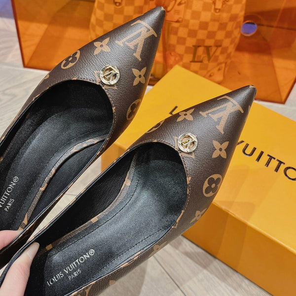 DÉCOLLETÉ LV CON TACCO BASSO SINGOLO IN TELA MONOGRAM