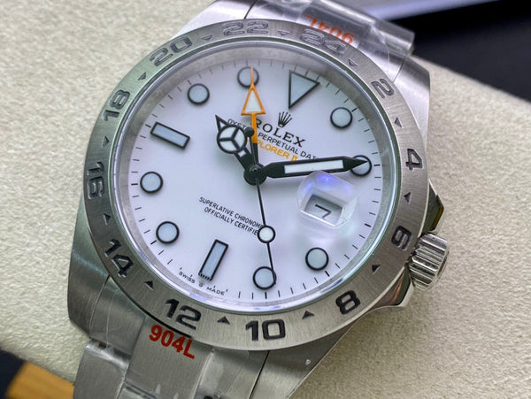 EXPLORER II 42MM STAINLESS STEEL WHITE DIAL
