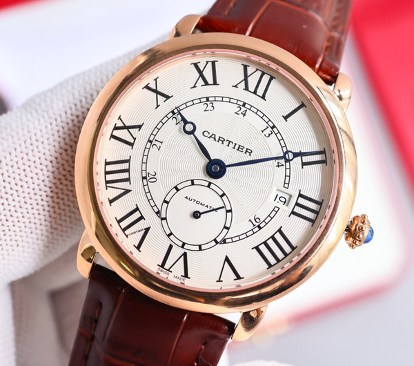 RONDE LOUIS CARTIE 40MM ROSE GOLD WHITE DIAL