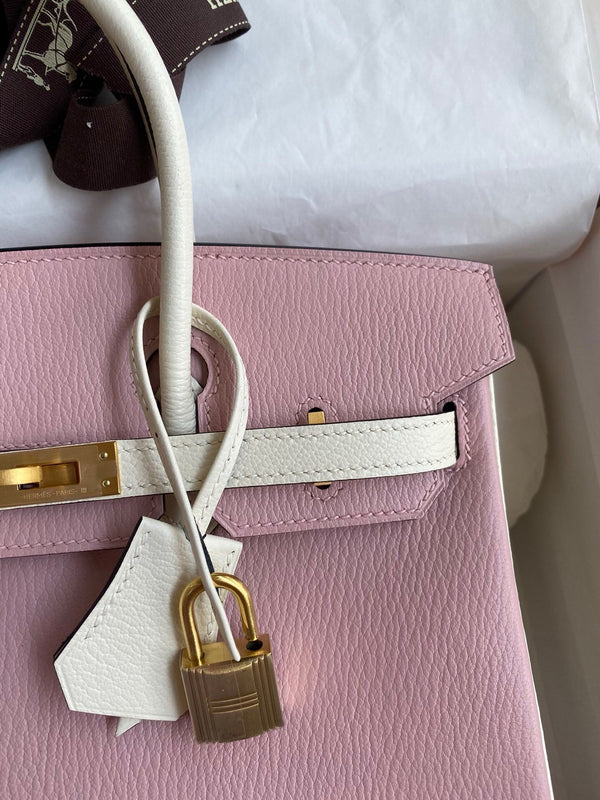 HM BIRKIN 25CM LIGHT PINK CHEVERO MYSORE LEATHER GOLD HARDWARE