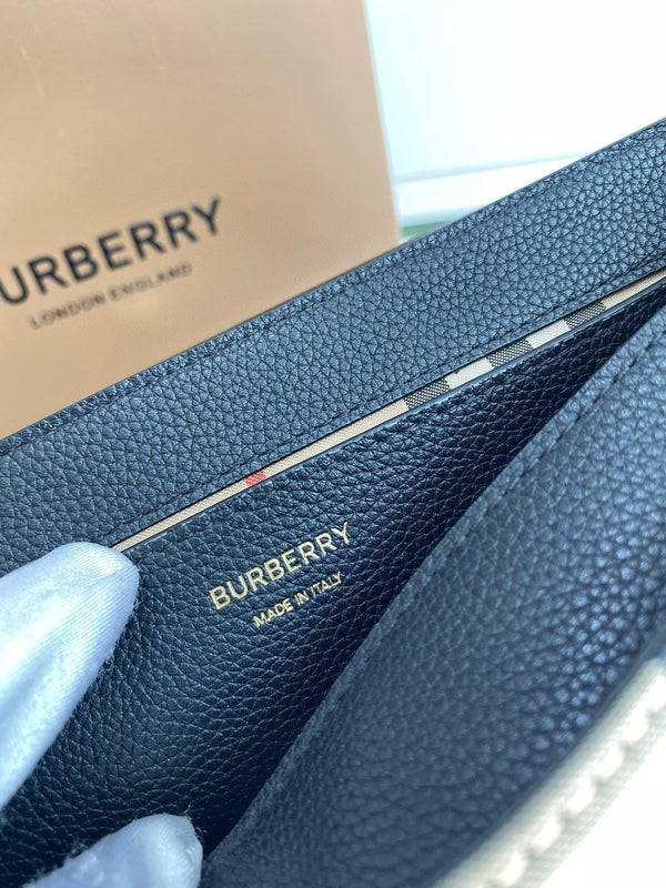 note bag 25cm black calfskin beige canvas