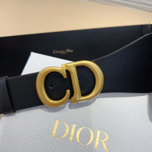 cintura da sella cd con custodia in pelle di vitello nera