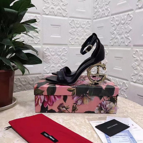 d&g slingbacks sandal black calfskin 105 heel