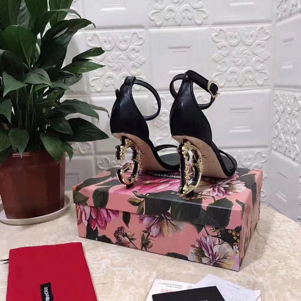 d&g slingbacks sandal black calfskin 105 heel