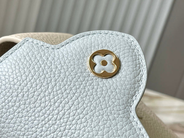 CAPUCINES MINI 21 CREMA BLU NUVOLA TAURILLON ORO HARDWARE