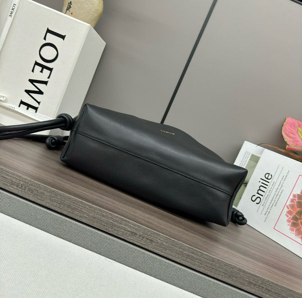 Loew Medium Flamenco Bag 30cm Black Lambskin