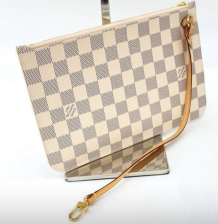 neverfull grey cream bag accessories