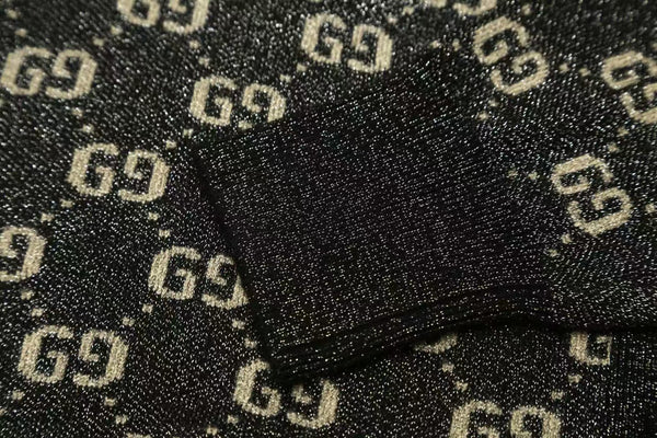 GG Cardigan V-Neck Monogram Black Jacquard