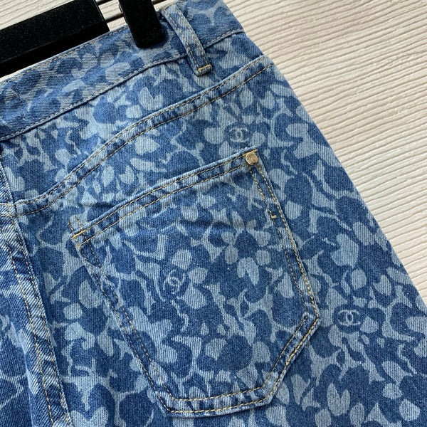 CC Jeans Printed Denim Blue and Dark Blue