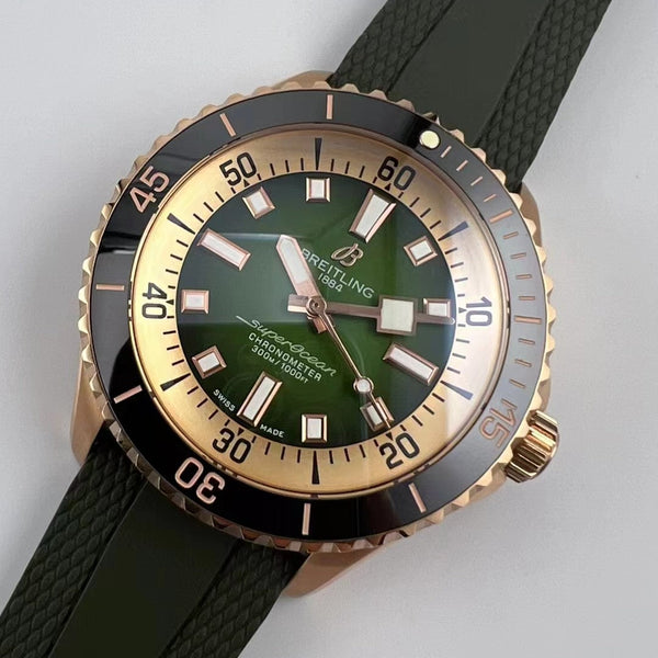 Breitling Superocean 42 Automatic Green Strap