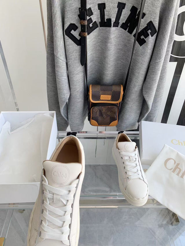 Chloe Lauren Sneaker White Calfskin