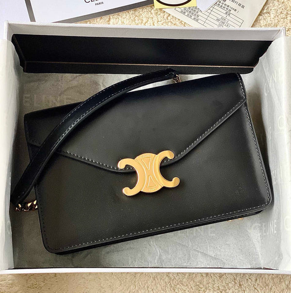 TRIOMPHE WOC 20 BLACK CALFSKIN