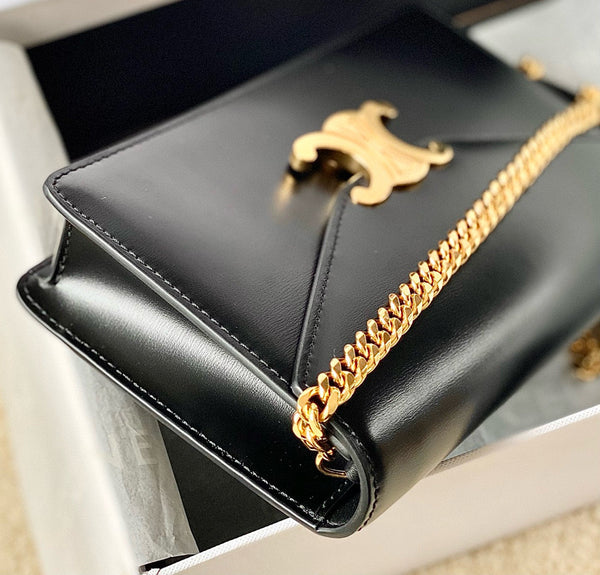 TRIOMPHE WOC 20 BLACK CALFSKIN